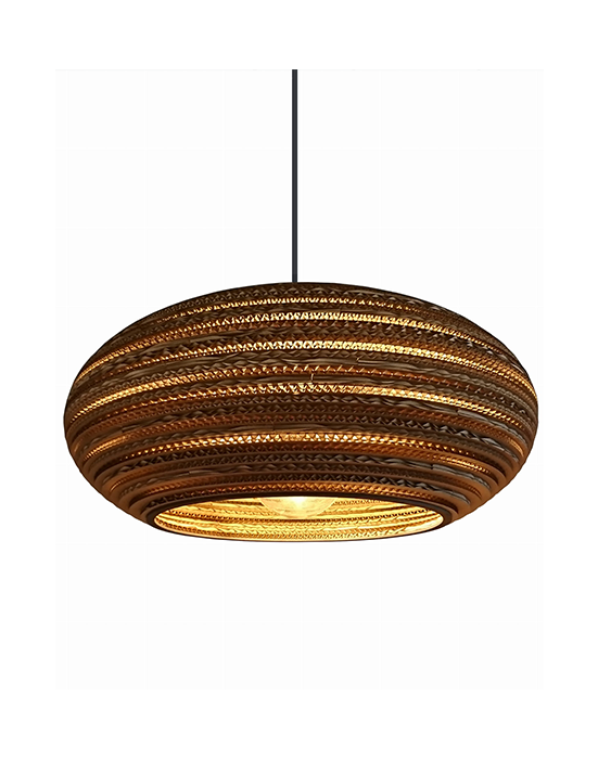 Owalna lampa wisząca z tektury - STONE 55